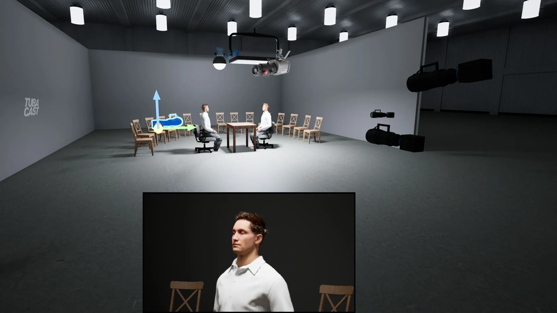 Simulação 3D para o debate do Tubacast — Susto Produtora